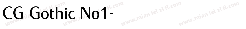 CG Gothic No1字体转换